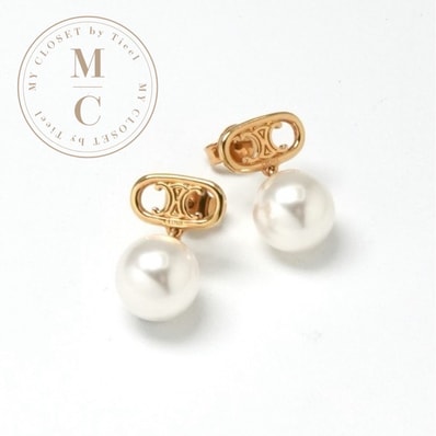 セリーヌ CELINE ピアス イヤリング ゴールド トリオンフ