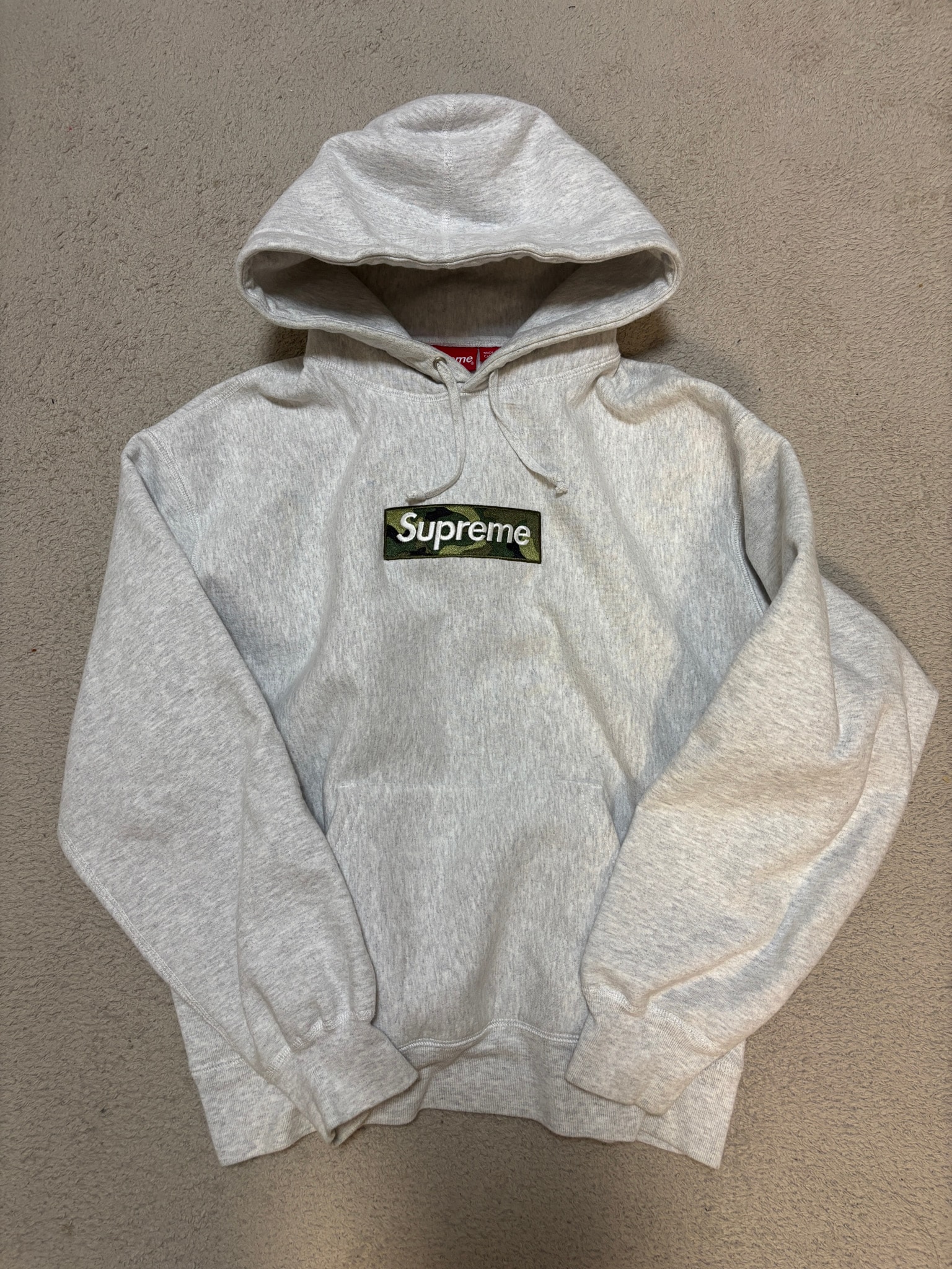 Supreme Box Logo Hooded Sweatshirt "Ash Grey" (23FW)