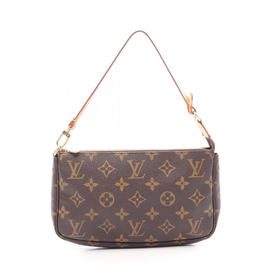 ルイ・ヴィトン LOUIS VUITTON ポシェットアクセソワール ハンドバッグ バッグ PVCコーティングキャンバス レザー モノグラム レディース ブラウン系 M51980 【中古】