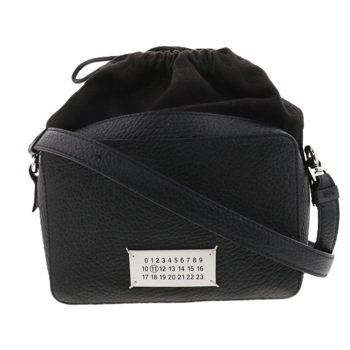 【値下げ】 Maison Margiela メゾン マルジェラ 5AC カメラバッグ ミディアム ショルダーバッグ SB1WG0018 レザー ブラック レディース【中古】