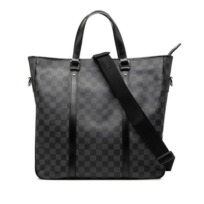 ルイ ヴィトン ダミエ グラフィット タダオ トートバッグ ショルダーバッグ 2WAY N51192 ブラック グレー PVC レザー メンズ LOUIS VUITTON 【中古】