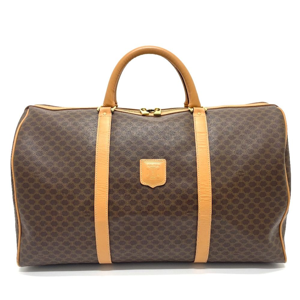 セリーヌ マカダム ヴィンテージ ハンドバッグ ボストンバッグ ブラウン