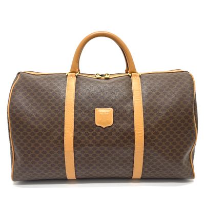 セリーヌ マカダム ヴィンテージ ハンドバッグ ボストンバッグ ブラウン