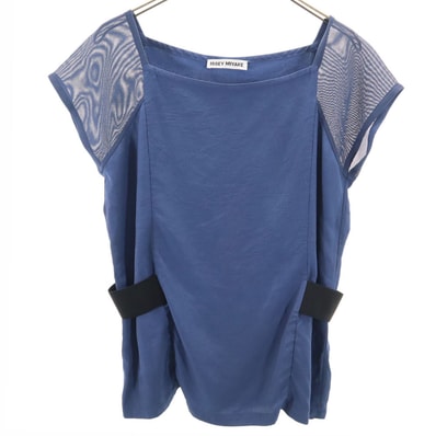 ISSEY MIYAKE イッセイミヤケ 日本製 半袖 カットソー 2 ネイビー