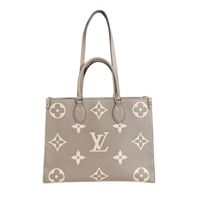 ルイヴィトン オンザゴーMM バイカラーモノグラムアンプラント ショルダーバッグ M45494 ベージュ レディース LOUIS VUITTON 中古