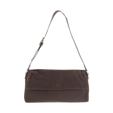 美品 FENDI フェンディ ブラウン シルバー金具 ファブリック レザー/ ショルダーバッグ 1-0287150 【中古】