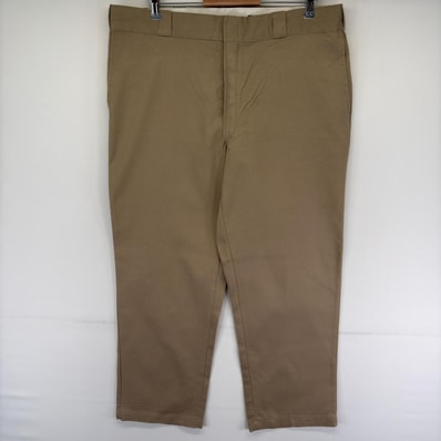 古着 ディッキーズ Dickies パンツ 874 チノパン ワンポイント ストレート ジップフライ ワークパンツ ベージュ系 メンズ