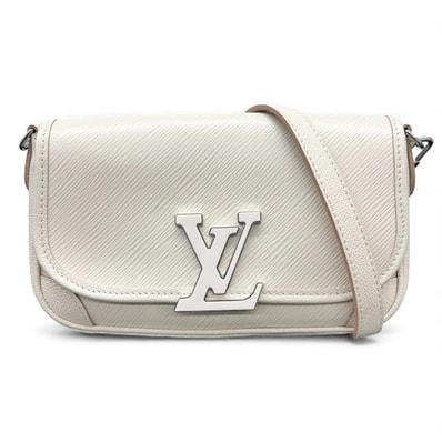 LOUIS VUITTON 極美品 ルイヴィトン ビュシNM エピ クオーツ 2way ショルダーバッグ M59457 レザー RFID確認済 ホワイト セミショルダー LV Aランク 鑑定済 中古 ヴィトンバッグ【定価378,400円】