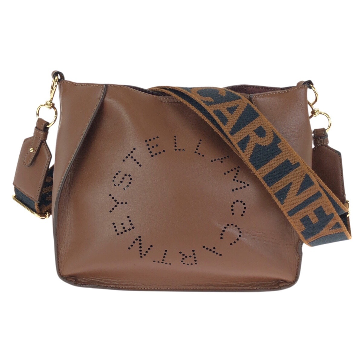 Stella McCartney ステラマッカートニー ブラウン ゴールド金具 ポリウレタン ポリエステル/ ショルダーバッグ 602271 【中古】