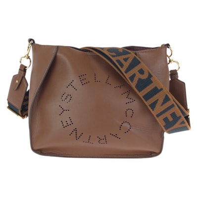 Stella McCartney ステラマッカートニー ブラウン ゴールド金具 ポリウレタン ポリエステル/ ショルダーバッグ 602271 【中古】