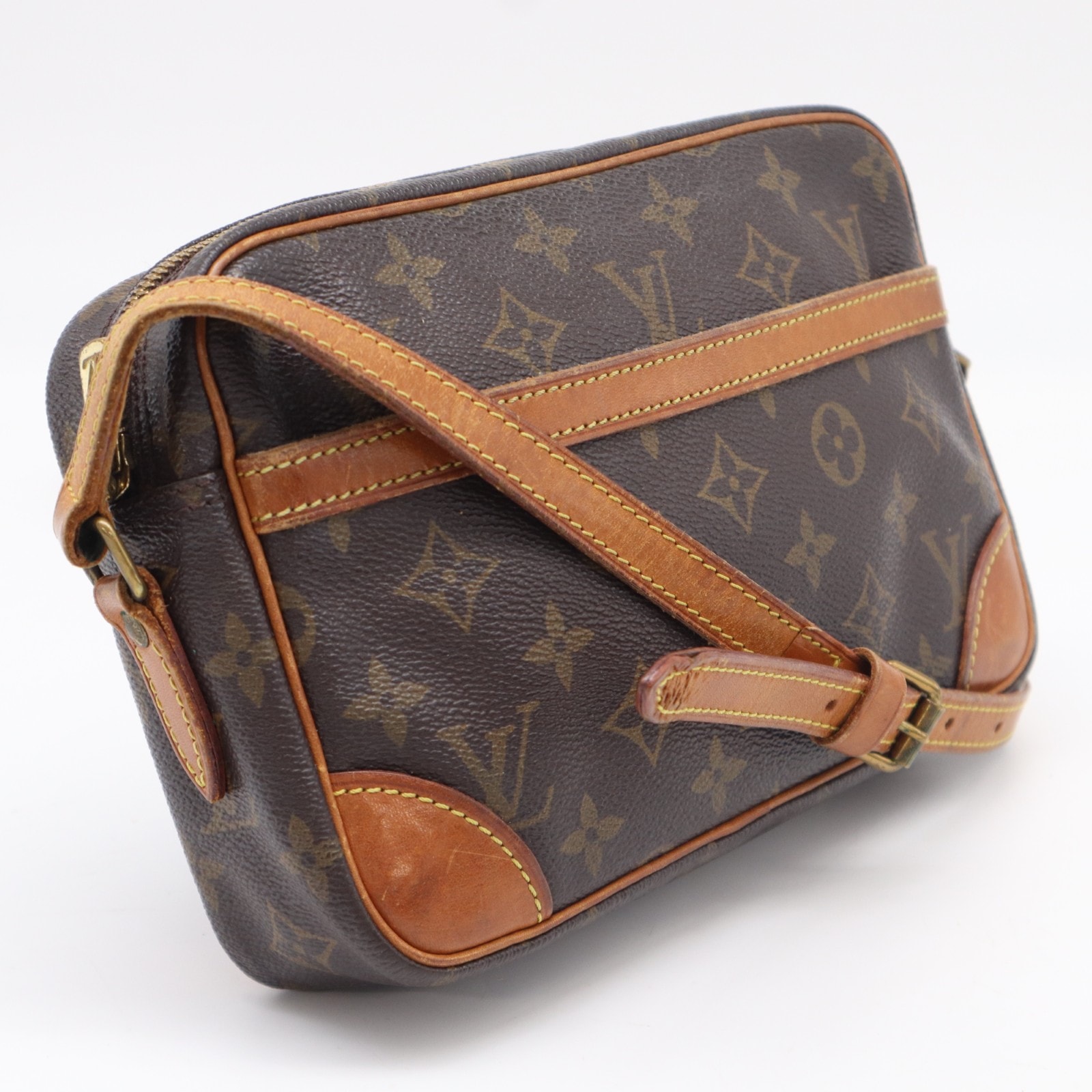 LOUIS VUITTON ルイ・ヴィトン モノグラム トロカデロ24 M51276 ショルダーバッグ ブラウン ベージュ コーティングキャンバス レザー レディース