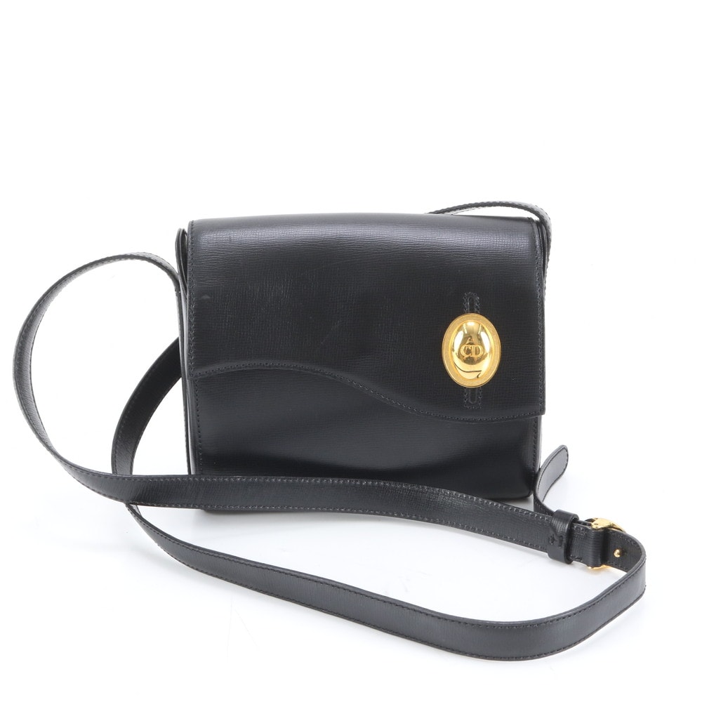 ■極美品 クリスチャンディオール ショルダーバッグ レザー