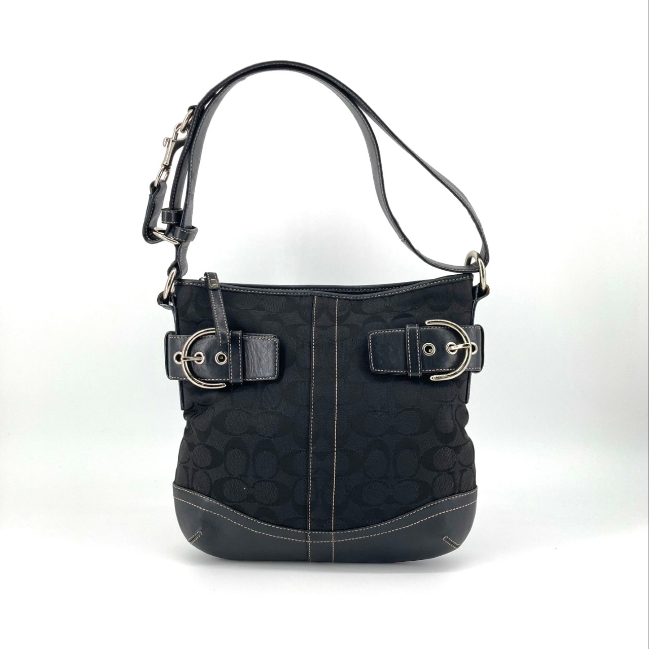 COACH(コーチ) ソーホー シグネチャー  ソフトダッフル 3574 ショルダーバッグ ブラック