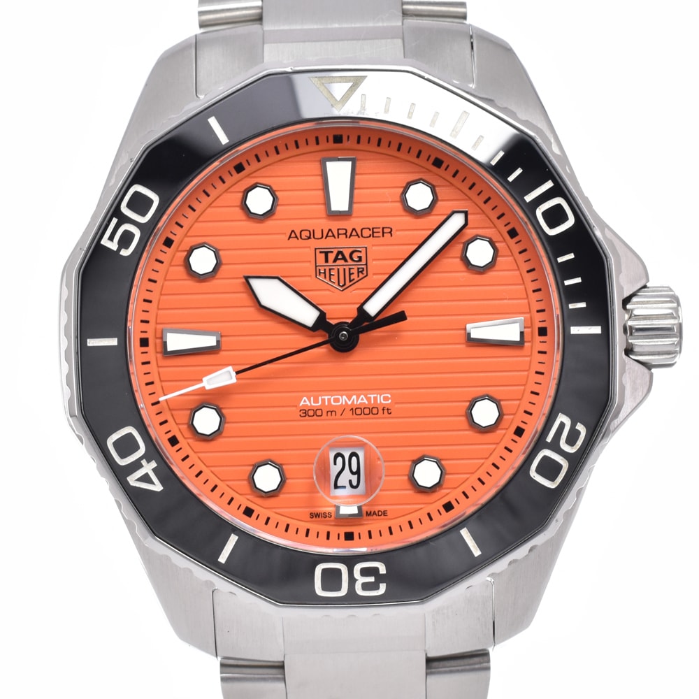 タグホイヤー TAG HEUER WBP201F アクアレーサー デイト オレンジ 自動巻き メンズ 良品 腕時計 B#149481