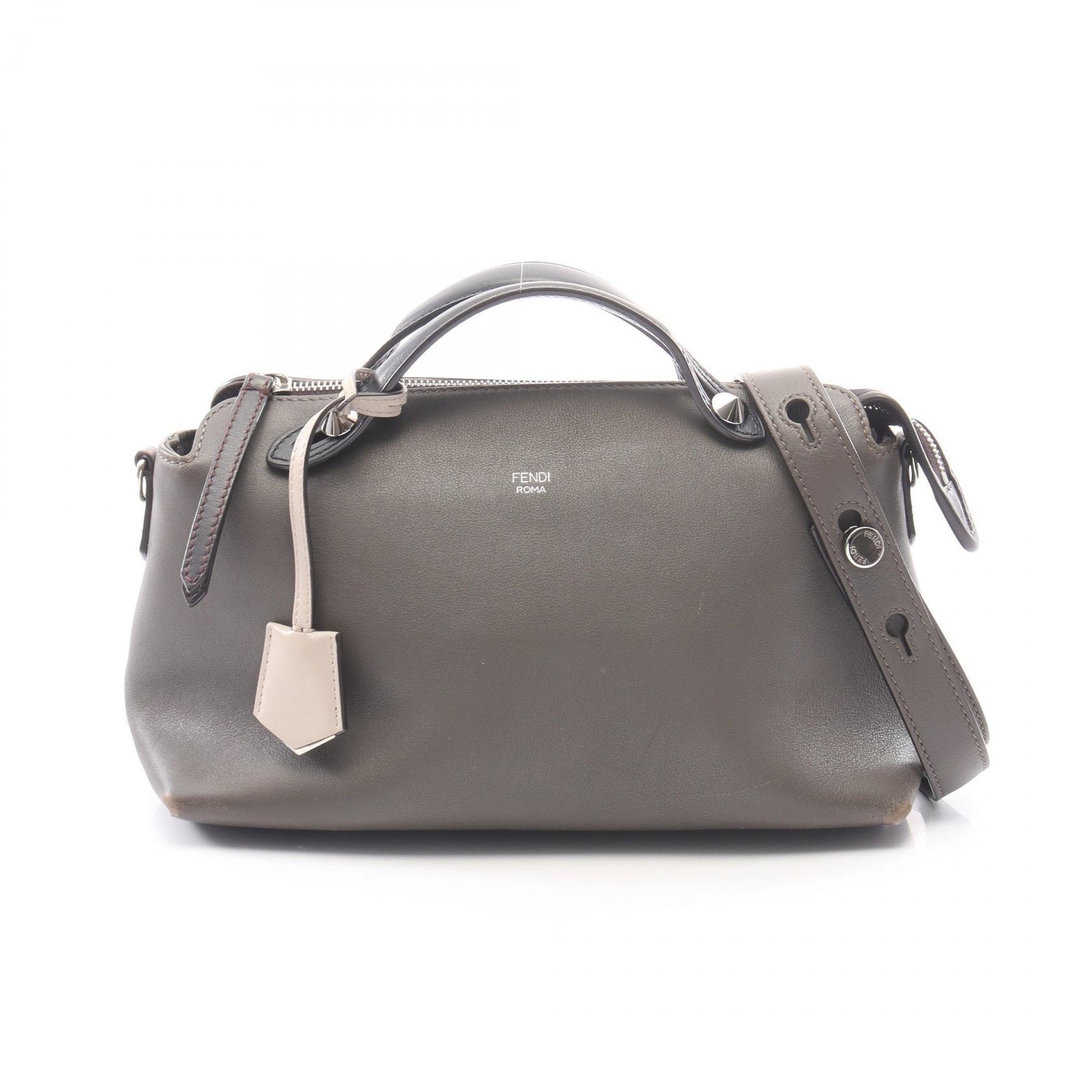 フェンディ FENDI BY THE WAY MEDIUM バイザウェイ ミディアム 2WAY ハンドバッグ バッグ レザー レディース グレー系 / ブラック系 8BL146 【中古】