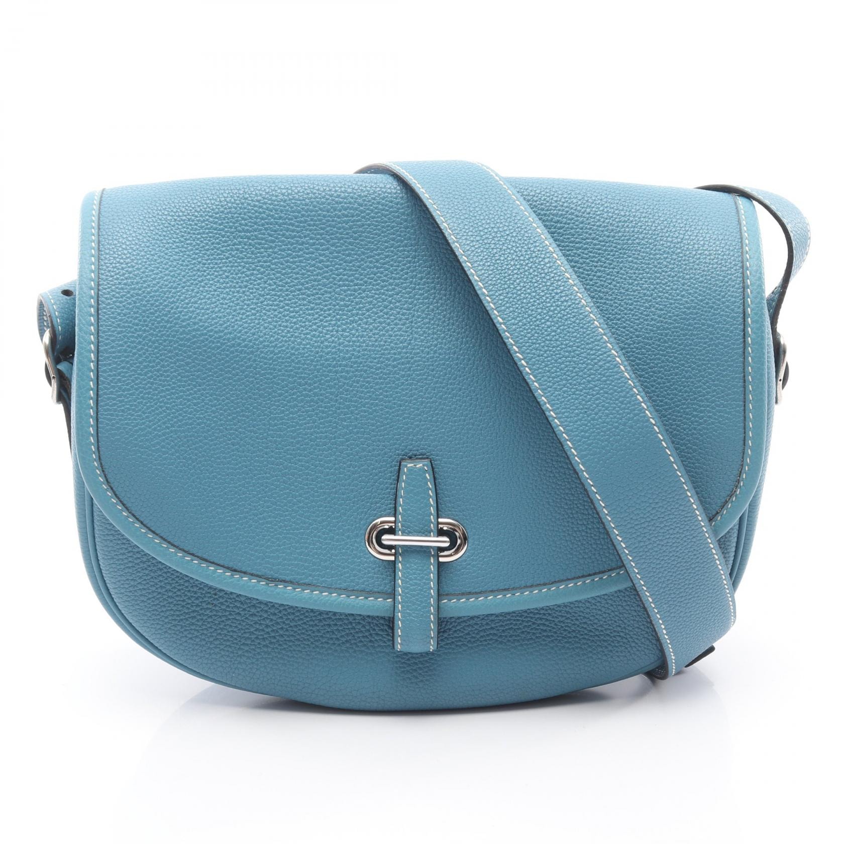 エルメス HERMES バルドゴルフ ブルージーン ショルダーバッグ バッグ トゴ トゴ □H刻印(2004年製造) レディース ブルー系 【中古】