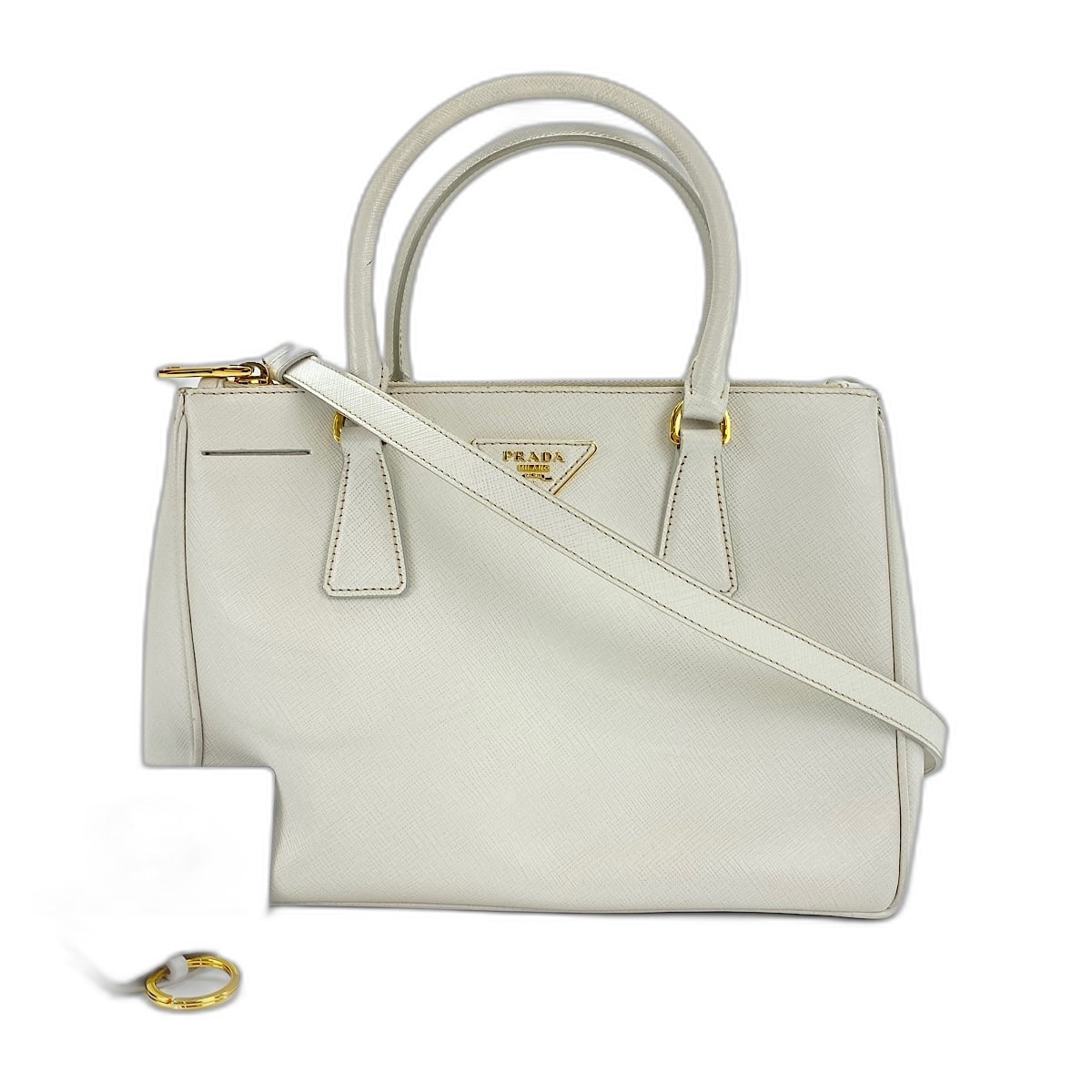 プラダ PRADA ガレリア ミディアム 2WAY ハンドバッグ レザー【中古】