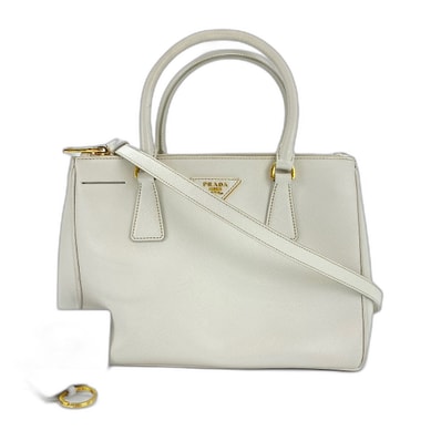 プラダ PRADA ガレリア ミディアム 2WAY ハンドバッグ レザー【中古】