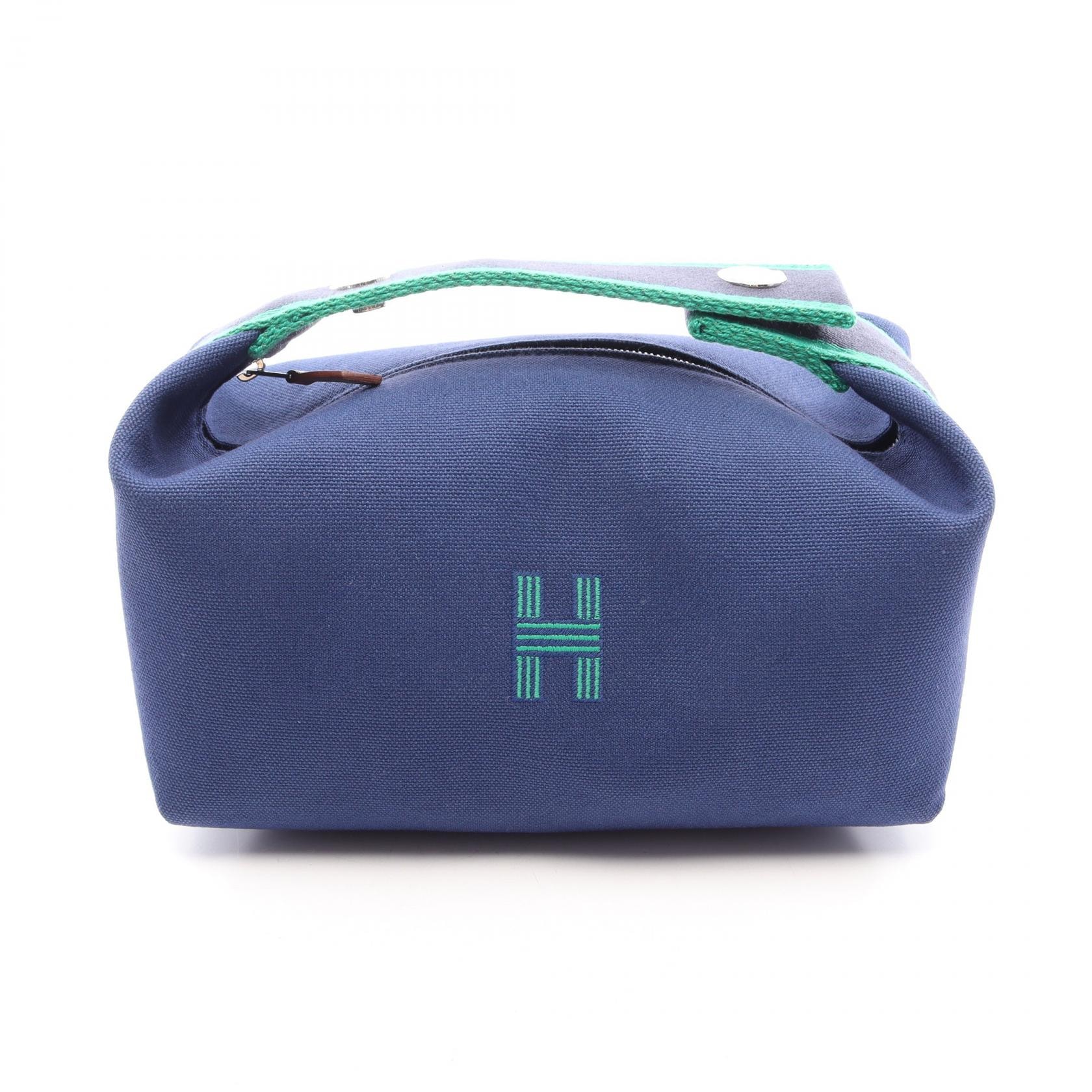 エルメス HERMES ブリッドアブラックPM ハンドバッグ バッグ キャンバス レディース ブルー系 / グリーン系 / マリン H104222M 03 【中古】