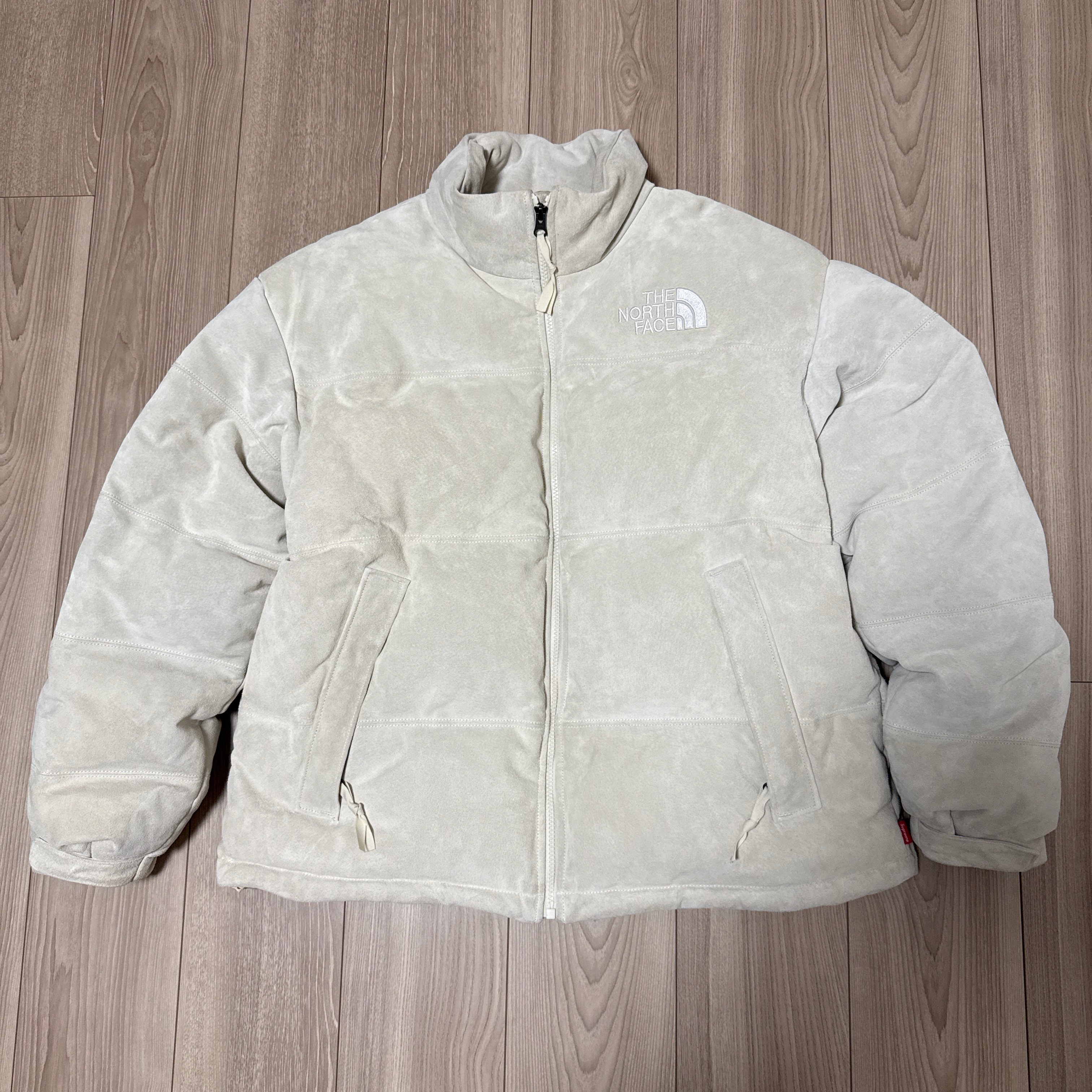 Supreme x The North Face Suede Nuptse Jacket "Stone"