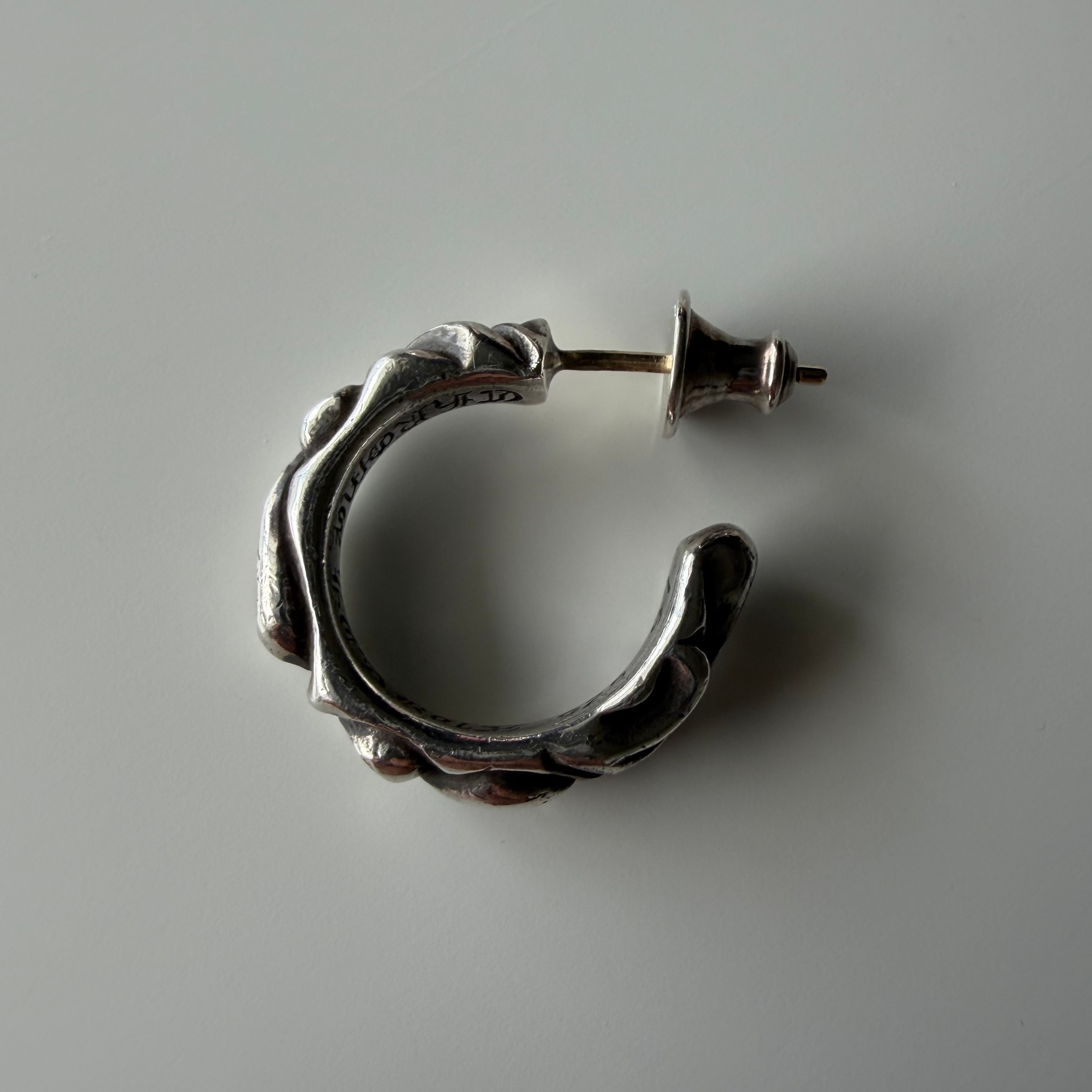 Chrome Hearts Hoop Scroll 1 Earrings "Silver"