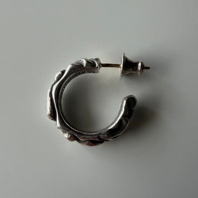 Chrome Hearts Hoop Scroll 1 Earrings "Silver"