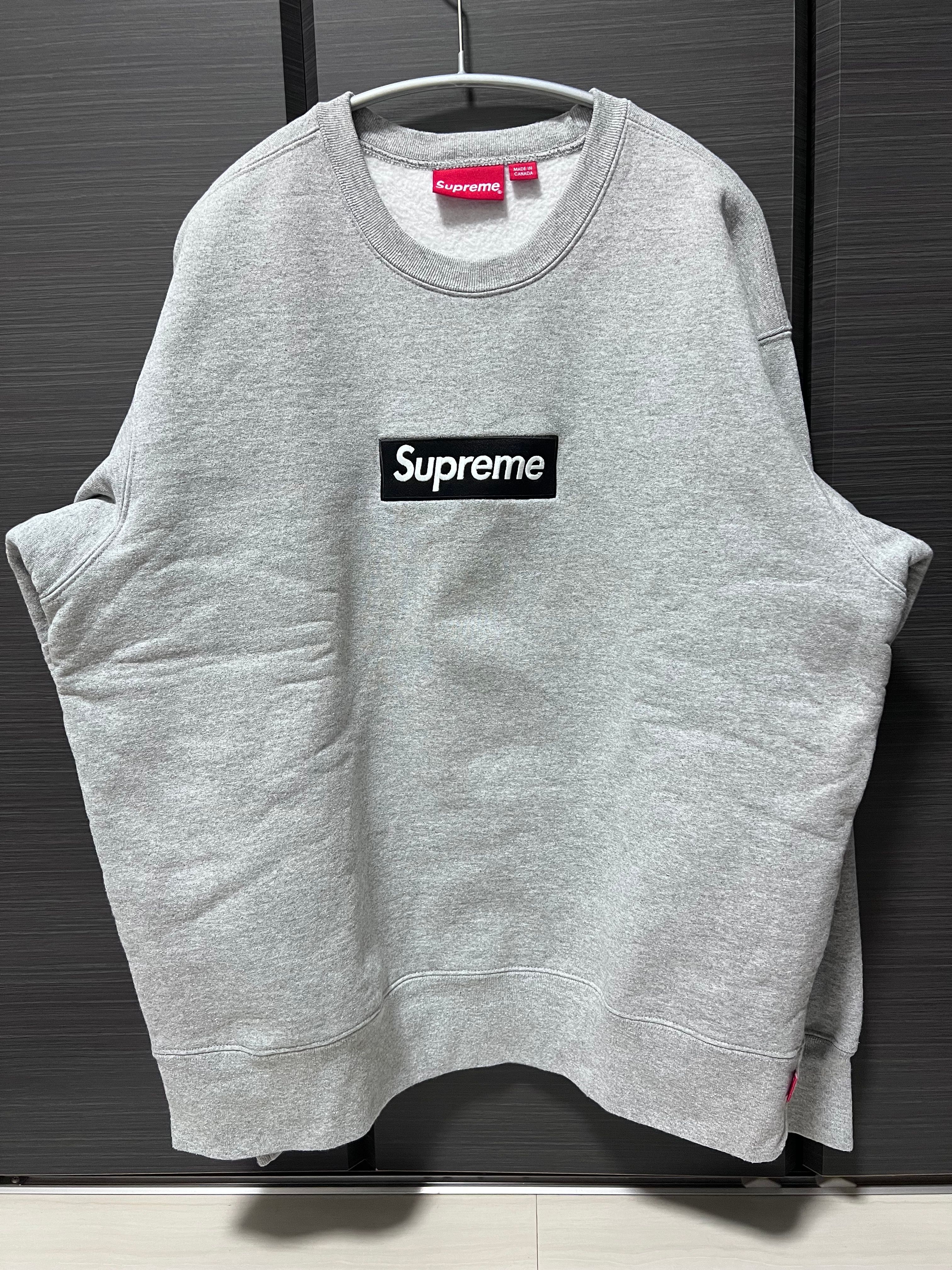 Supreme Box Logo Crewneck "Heather Grey" (22FW)