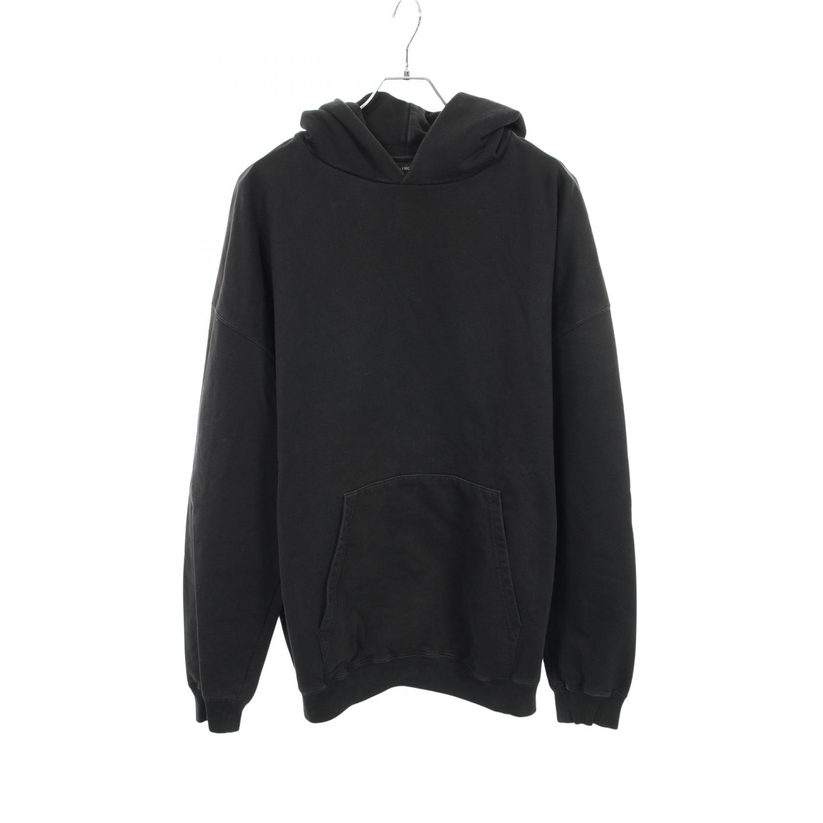 バレンシアガ BALENCIAGA パーカー 衣料品 トップス コットン メンズ ブラック系 【中古】
