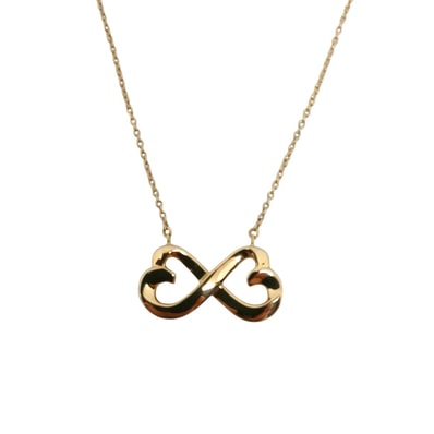 TIFFANY&Co. ティファニー パロマ・ピカソ ダブルラビングハート 750YG ネックレス K18イエローゴールド レディース【中古】