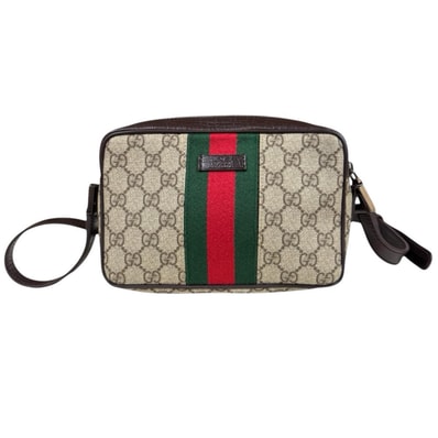 グッチ シェリー ショルダーバッグ GGスプリームキャンバス 162910 ブラウン レディース GUCCI 中古