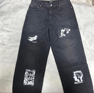 PALACE P90 Baggy Jean Patch Up "Black"