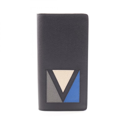 ルイ・ヴィトン LOUIS VUITTON ポルトフォイユ ブラザ タイガ Vシェイプ ノワール 二つ折り長財布 財布 レザー メンズ ブラック系 M30791 【中古】