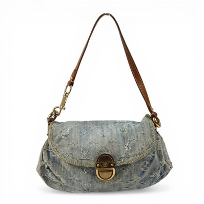 ルイヴィトン LOUIS VUITTON ミニプリーティ ミニ プリーティ M95050 モノグラムデニム カバン ハンドバッグ ショルダーバッグ モノグラムデニム ブルー