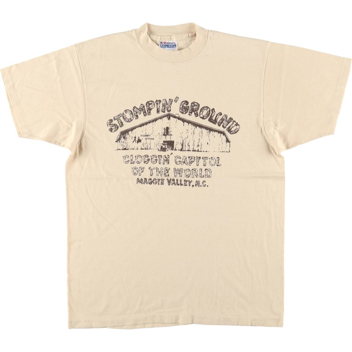 古着 ヘインズ Hanes プリントTシャツ USA製 メンズL相当/eaa555283