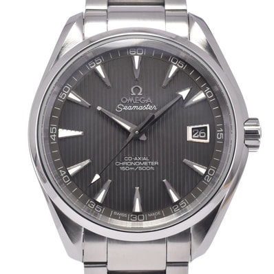 オメガ OMEGA 231.10.42.21.06.001 シーマスター アクアテラ グレー 自動巻き メンズ 美品 保証書付き 腕時計 K#146464