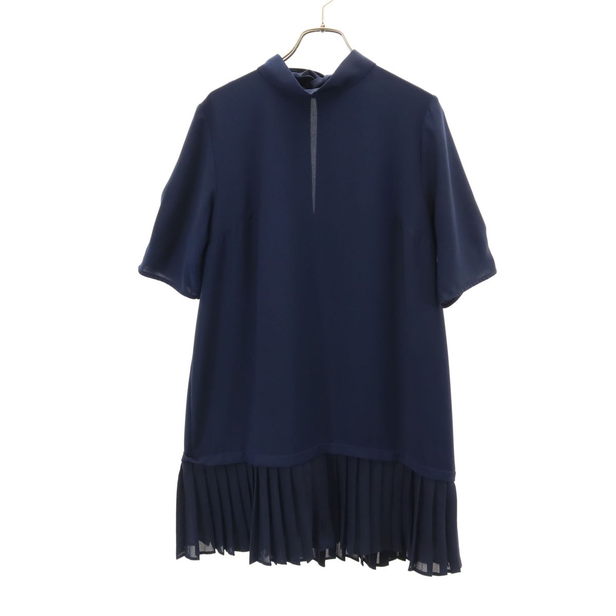 ZARA ザラ 半袖 ミニワンピース M ネイビー