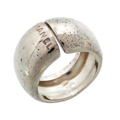 【6jdb0069】シャネル リング シャネルロゴ シルバー925 12.5号【中古】レディース