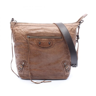 バレンシアガ BALENCIAGA ザ メンズデイ ショルダーバッグ バッグ レザー メンズ ブラウン系 141175 【中古】