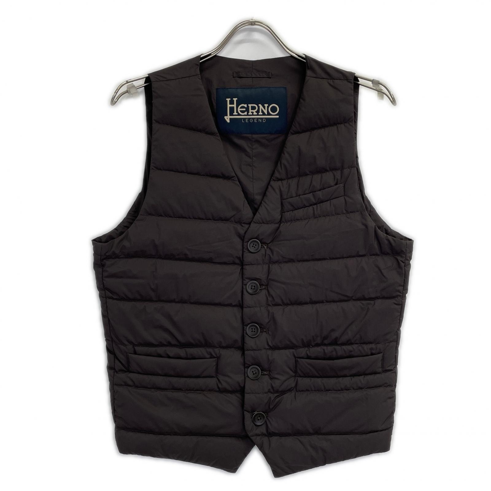 ヘルノ PI002ULE ブラウン インナーダウンジレ ベスト 46
