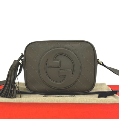GUCCI グッチ ブロンディ インターロッキング G タッセル レザー ショルダーバッグ ブラウン
34835