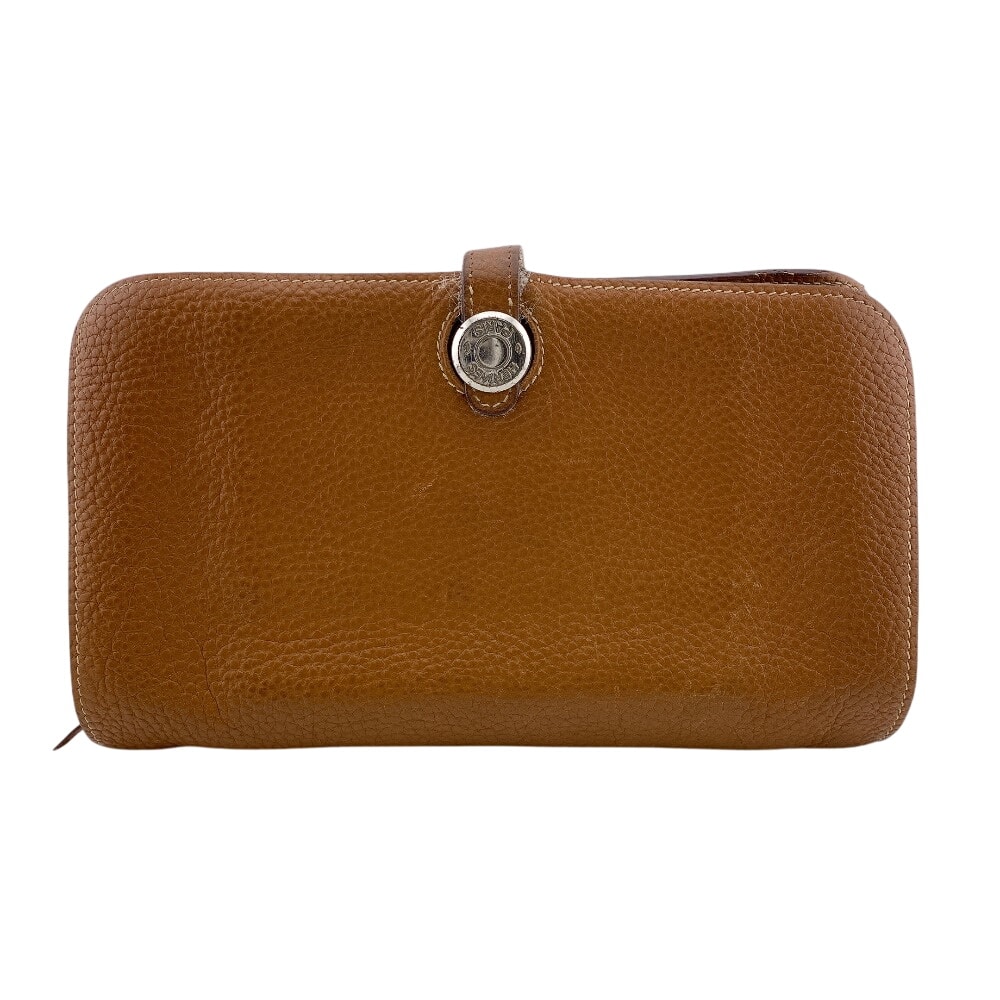 エルメス HERMES 長財布 ドゴンGM ブラウン系