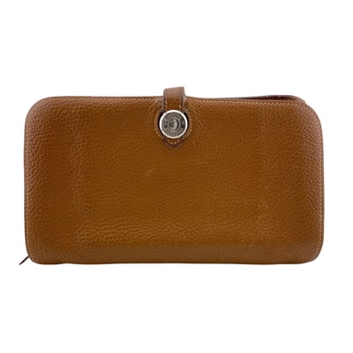 エルメス HERMES 長財布 ドゴンGM ブラウン系