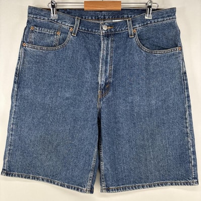 古着 リーバイス Levi's デニム ショートパンツ テーパード ジップ 550 ハーフパンツ w38 ブルー メンズ