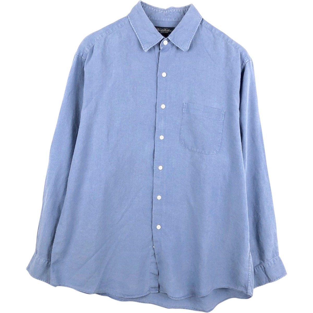 古着 ブルックスブラザーズ Brooks Brothers 長袖 リネンシャツ メンズL相当/eaa668179