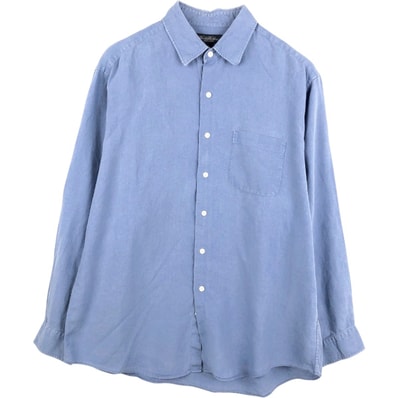 古着 ブルックスブラザーズ Brooks Brothers 長袖 リネンシャツ メンズL相当/eaa668179