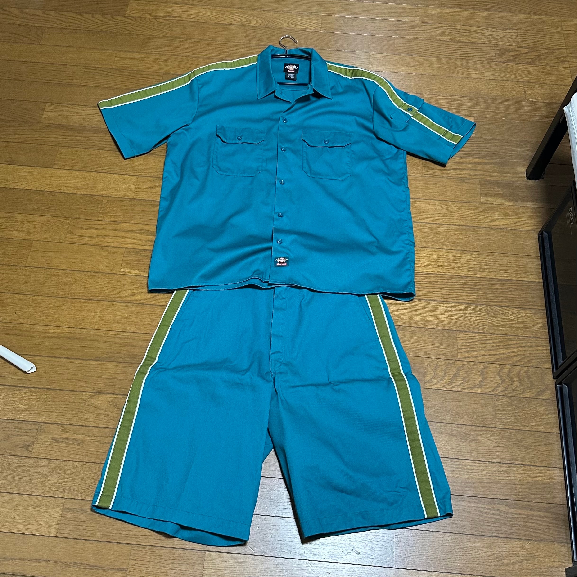 Supreme x Dickies Stripe S/S Work Shirt "Teal"