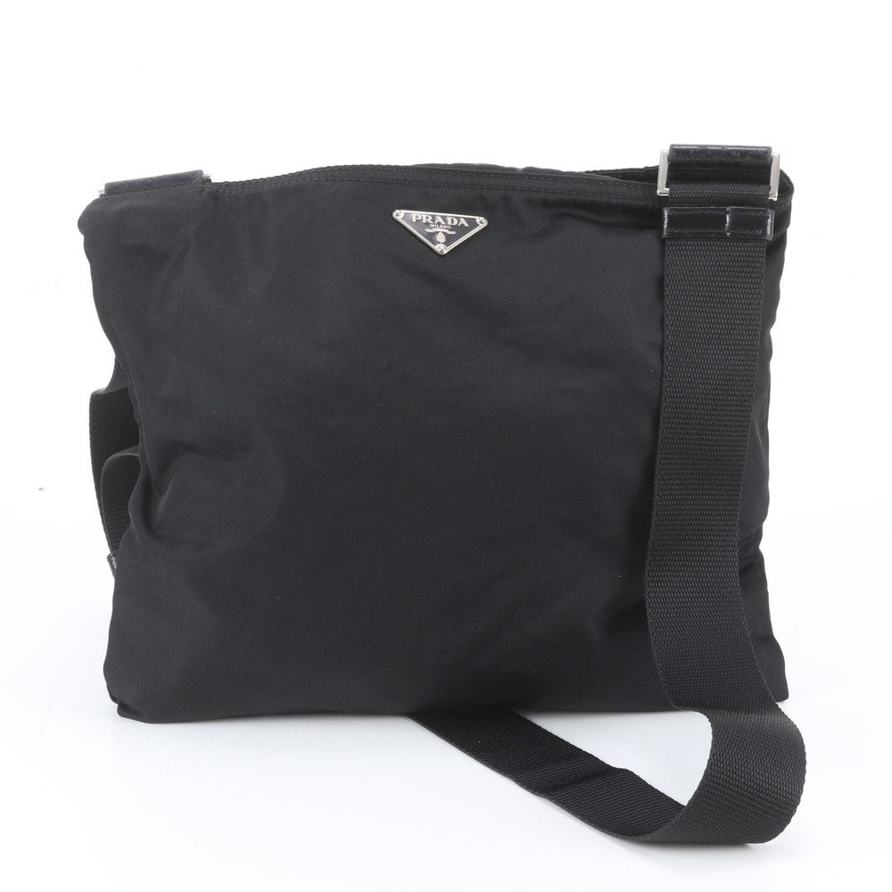 ■美品 プラダ テスート ナイロントライアングルロゴショルダーバッグ
