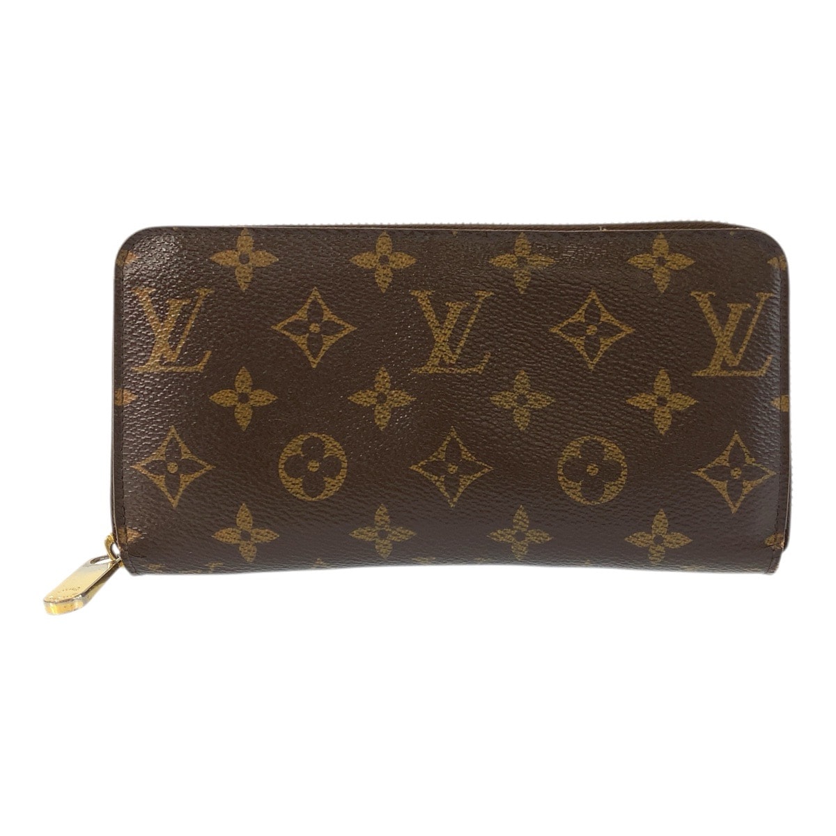LOUIS VUITTON ルイヴィトン モノグラム ジッピーウォレット ブラウン ゴールド金具 PVC 長財布 ロングウォレット 600606 【中古】