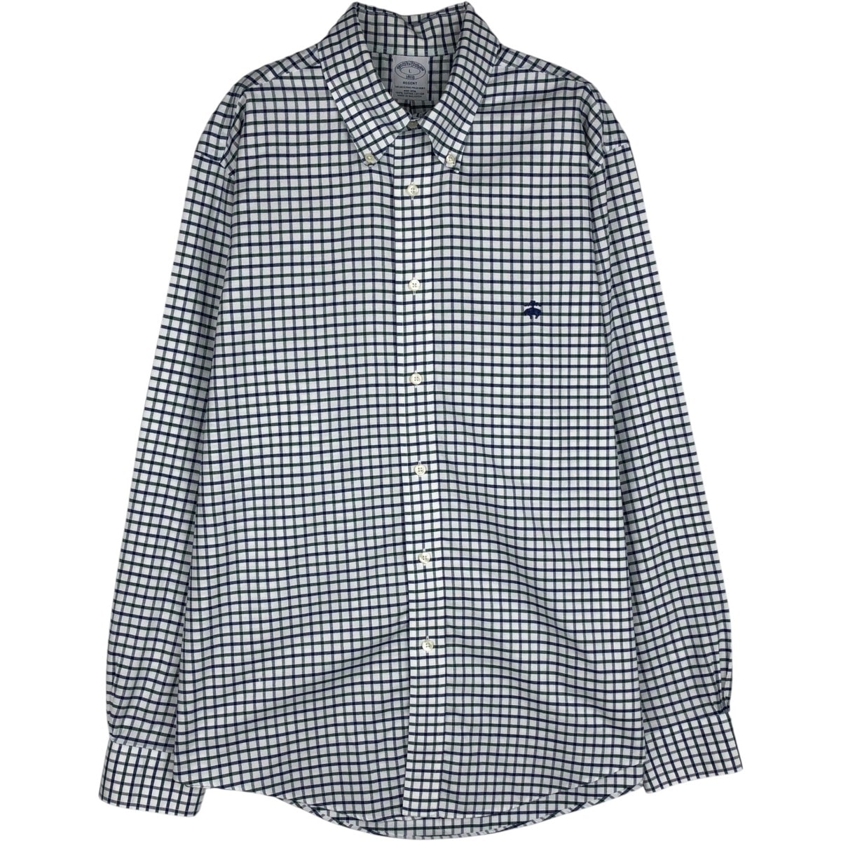 古着 ブルックスブラザーズ Brooks Brothers 1818 REGENT 長袖 ボタンダウンチェックシャツ メンズL相当/eaa646563