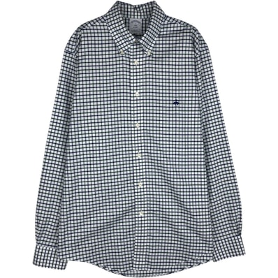 古着 ブルックスブラザーズ Brooks Brothers 1818 REGENT 長袖 ボタンダウンチェックシャツ メンズL相当/eaa646563